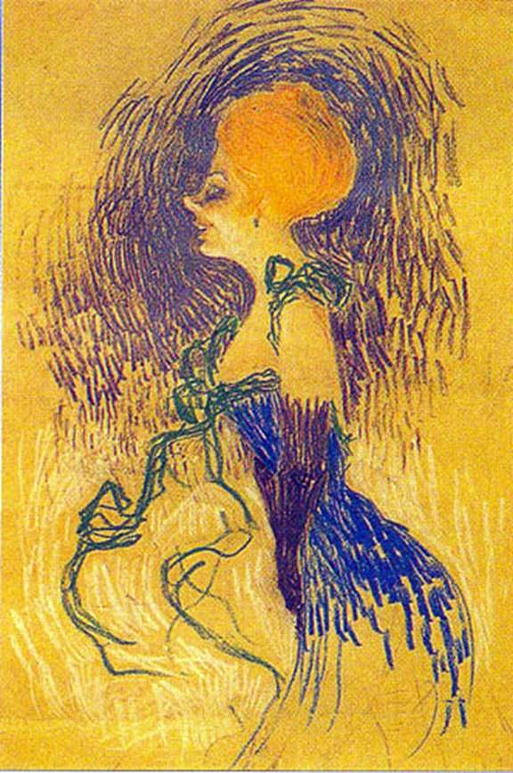 Ung kvinna i handskar   Henri de Toulouse Lautrec