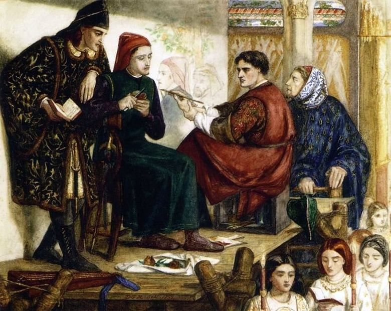 Giotto målar ett porträtt av Dante   William Michael Rossetti