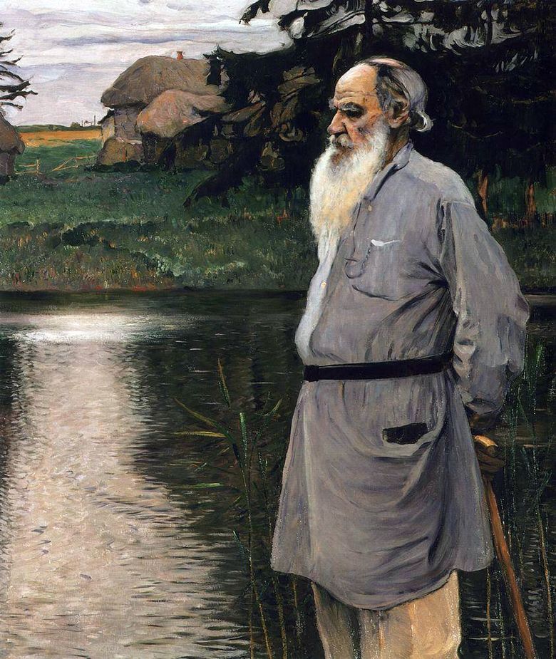 Porträtt av Leo Tolstoj   Mikhail Nesterov