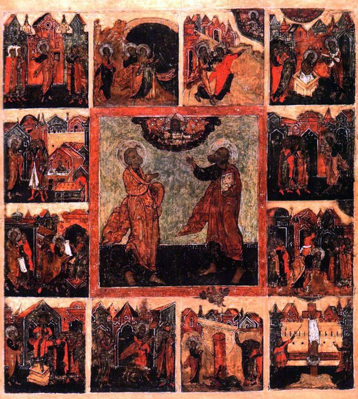 Första apostlarna Peter och Paul, med handlingar i 12 sälar