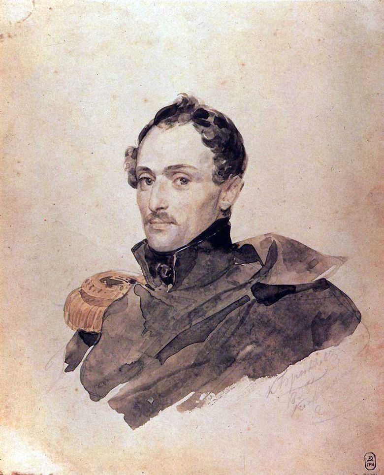 Porträtt av kapten B. Kostecki   Karl Bryullov