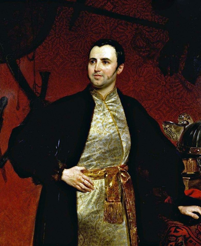 Porträtt av Prince M. A. Obolensky   Karl Bryullov