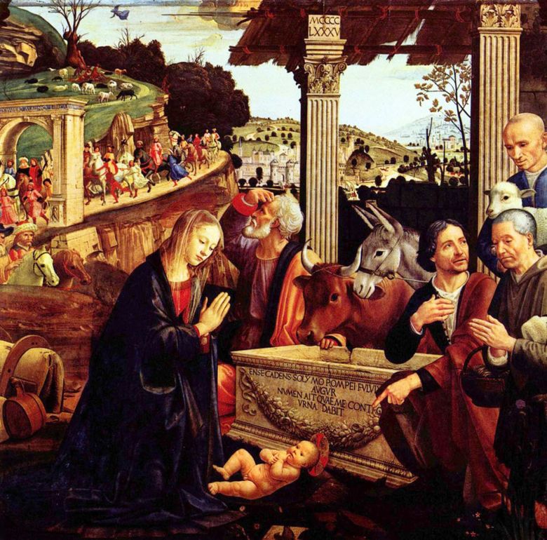 Herrens tillbedjan   Domenico Ghirlandaio