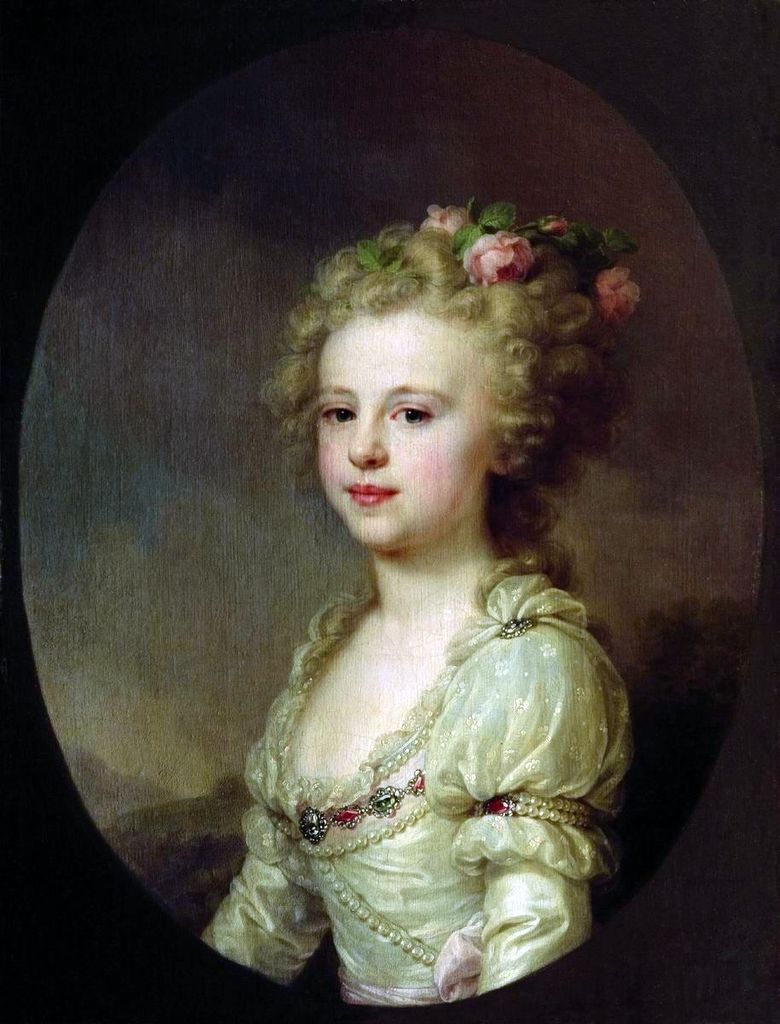 Stående av storhertiginnan Alexandra Pavlovna som barn   Johann baptist Lampi