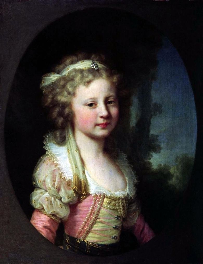 Porträtt av Grand Duchess Elena Pavlovna som barn   Johann Baptist Lampi