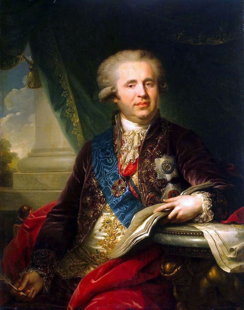 Porträtt av Prince A. A. Bezborodko   Johann Baptist Lampi