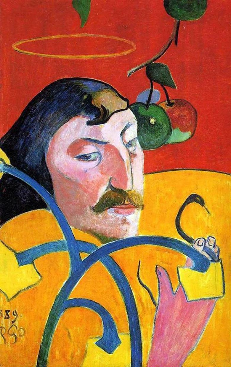Självporträtt med en gloria (självgrotesk)   Paul Gauguin