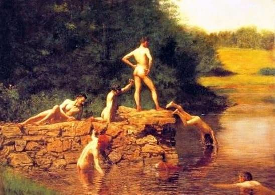 Simning (damm)   Thomas Eakins