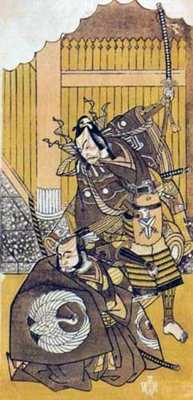 Skådespelare Ichikawa Yaozo II och Ichikawa Dandzuro V   Katsukawa Syunse