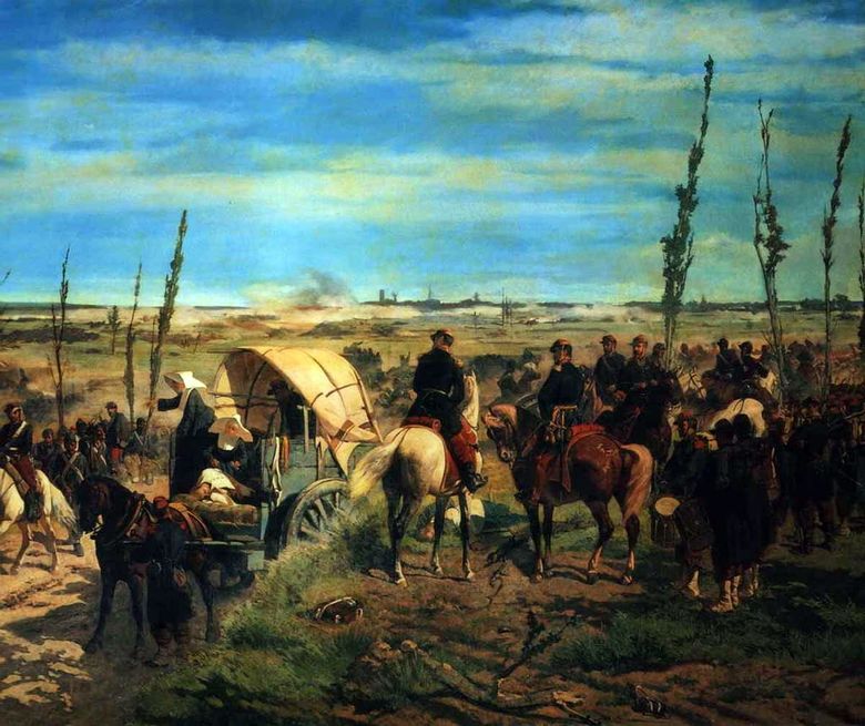 Italienska läger vid slaget vid Magenta   Giovanni Fattori