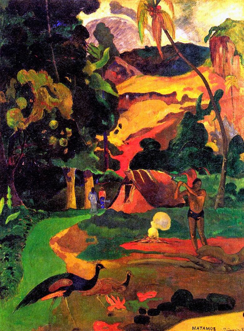 Döden. Landskap med påfåglar   Paul Gauguin