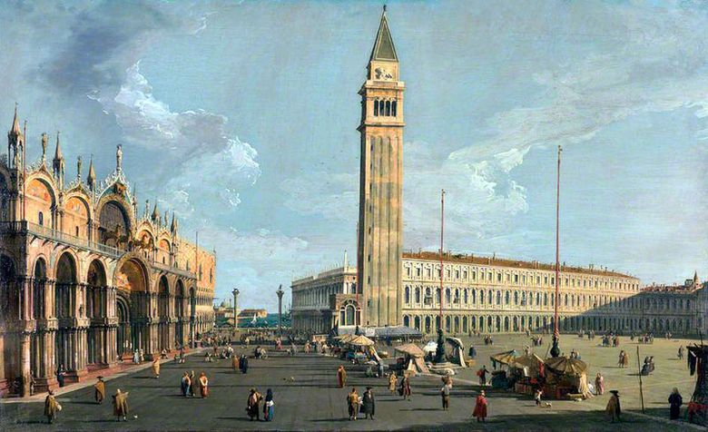 Sikt över katedralen i San Marco   Antonio Canaletto