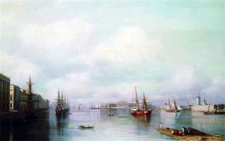 Sikt över Petersburg   Ivan Aivazovsky