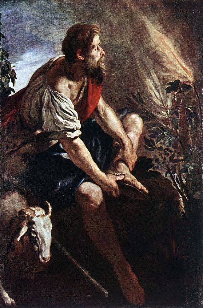 Moses framför en brinnande buske   Domenico Fety