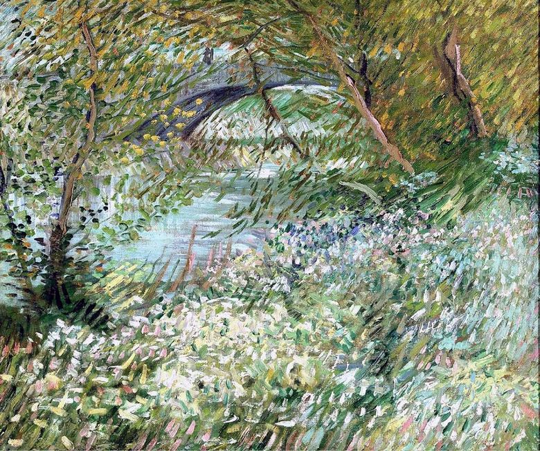 Seines bredder i Pont de Clichy på våren   Vincent Van Gogh