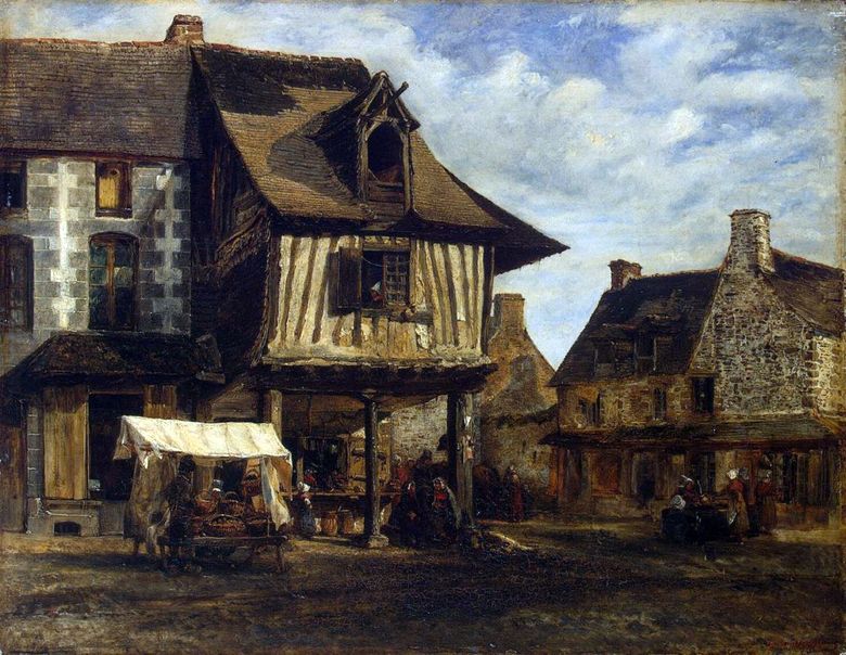 Normandiemarknaden   Theodore Rousseau