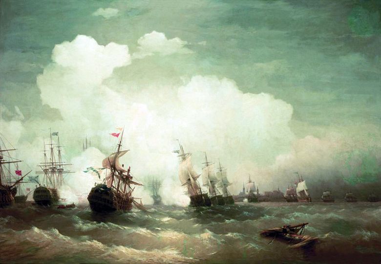 Naval Battle of Revel   Ivan Aivazovsky