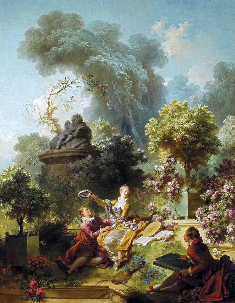 Krans för den älskade   Jean Honore Fragonard
