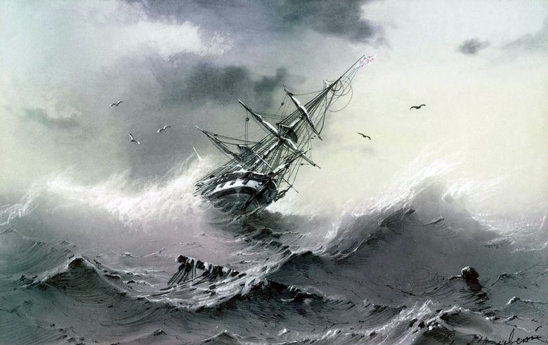 Sjunkande fartyg   Ivan Aivazovsky