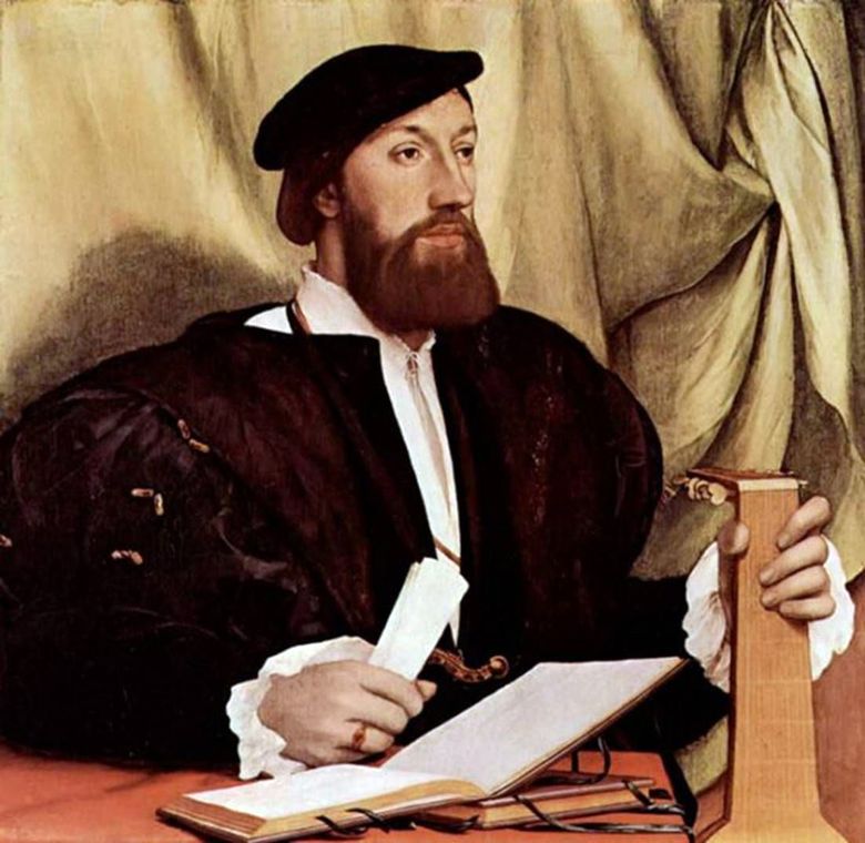 Porträtt av en man med en luta   Hans Holbein