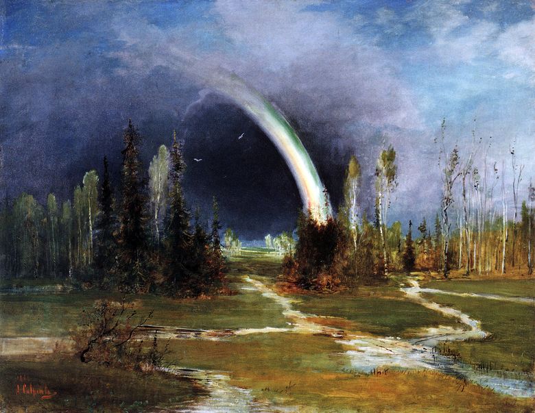 Landskap med en regnbåge   Savrasov