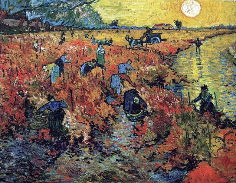 Röda vingårdar i Arles   Vincent Van Gogh