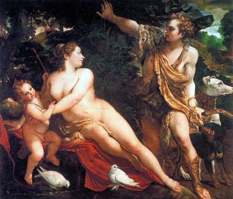 Venus, Adonis och Cupid   Annibale Carracci