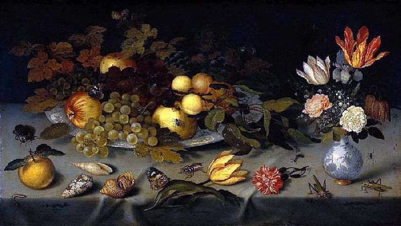 Blommor och frukt   Balthazar van der Ast