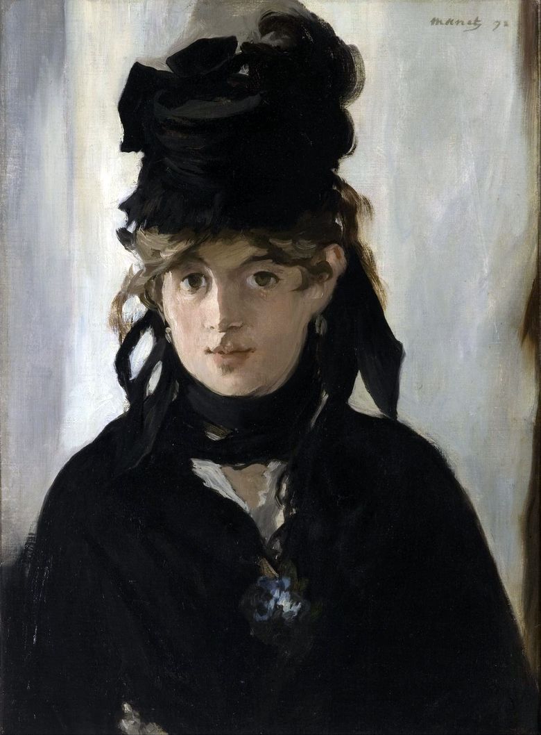 Bertha Morisot med en bukett violer   Edouard Manet