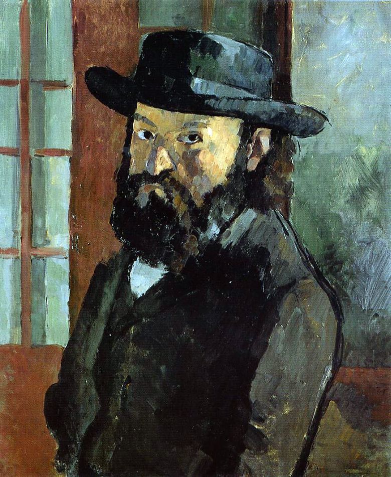Självporträtt med hatt   Paul Cezanne