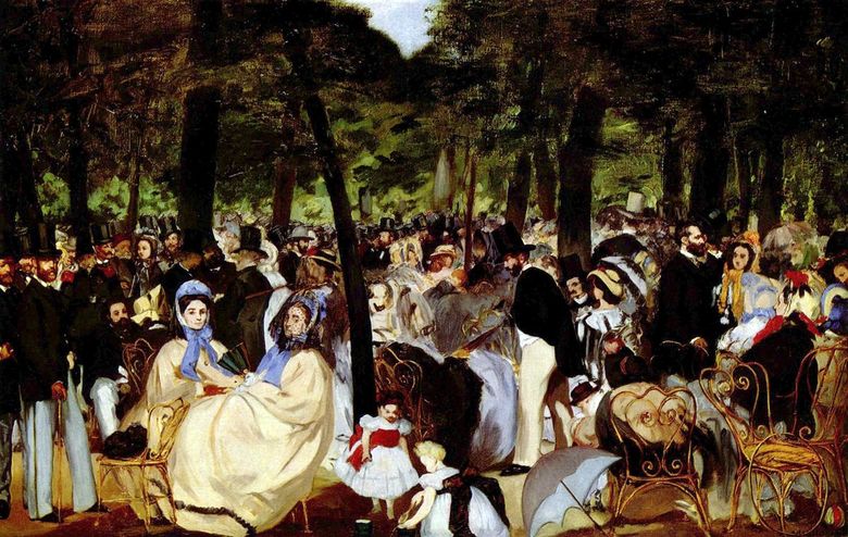 Musik i Tuileries Garden   Edouard Manet