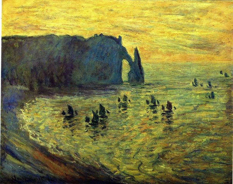 Stenar i Etretat   Claude Monet