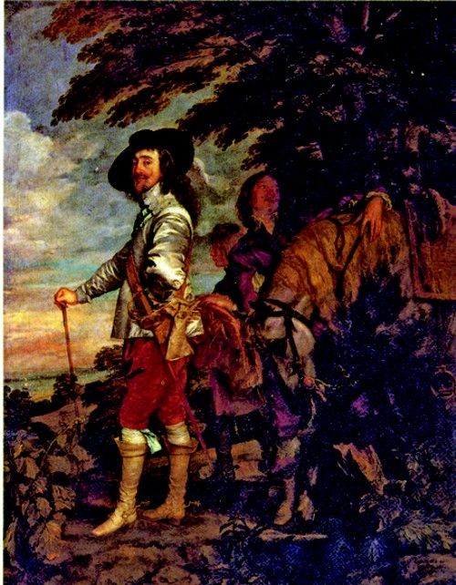 Charles I, King of England, på jakten   Anthony Van Dyke