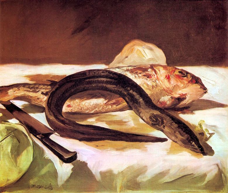 Ål och Mullet   Edouard Manet