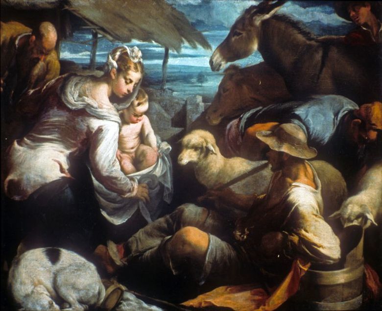 Hjältarnas tillbedjan   Jacopo Bassano