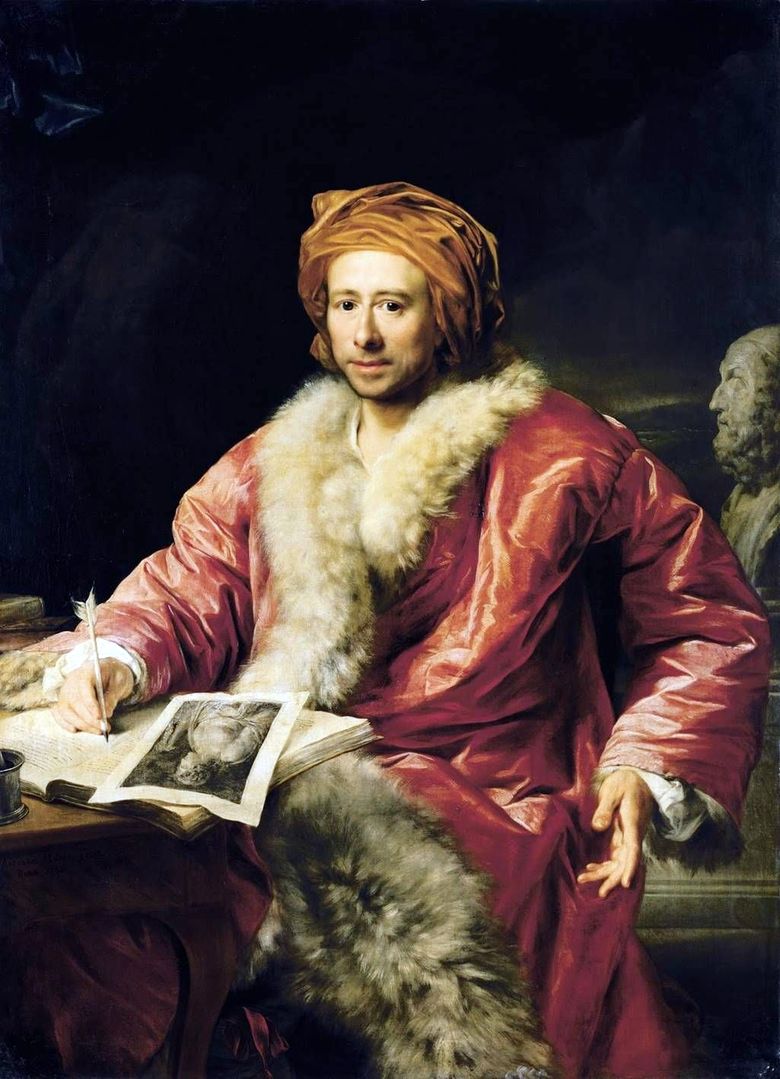 Porträtt av Winckelmann Johann Joachim   Anton von Maron