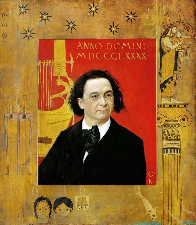 Porträtt av Joseph Pembauer, pianist och musiklärare   Gustav Klimt
