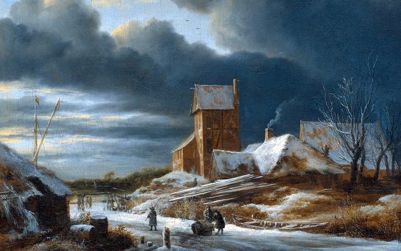 Vinterlandskap   Jacob van Ruysdal