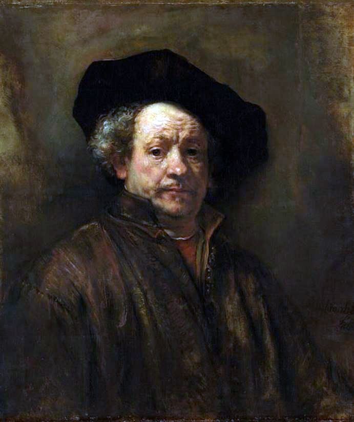 Självporträtt vid 54 års ålder   Rembrandt Harmens Van Rhine