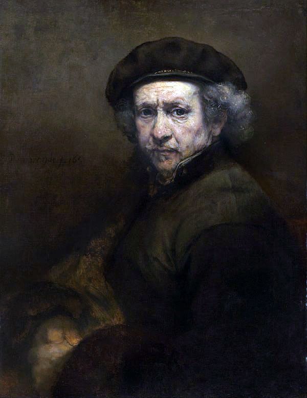 Självporträtt av Rembrandt. Spegelteknik   Rembrandt Harmens Van Rhine