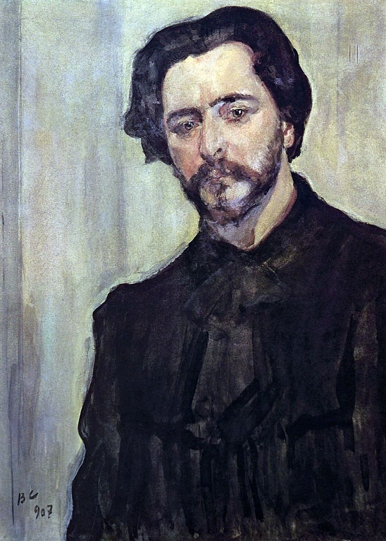 Porträtt av författaren Leonid Andreev   Valentin Serov