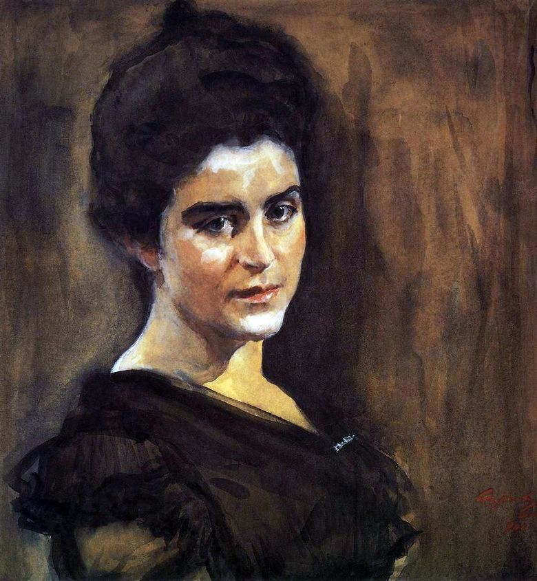 Porträtt av S. M. Dragomirova Lukomskaya   Valentin Serov