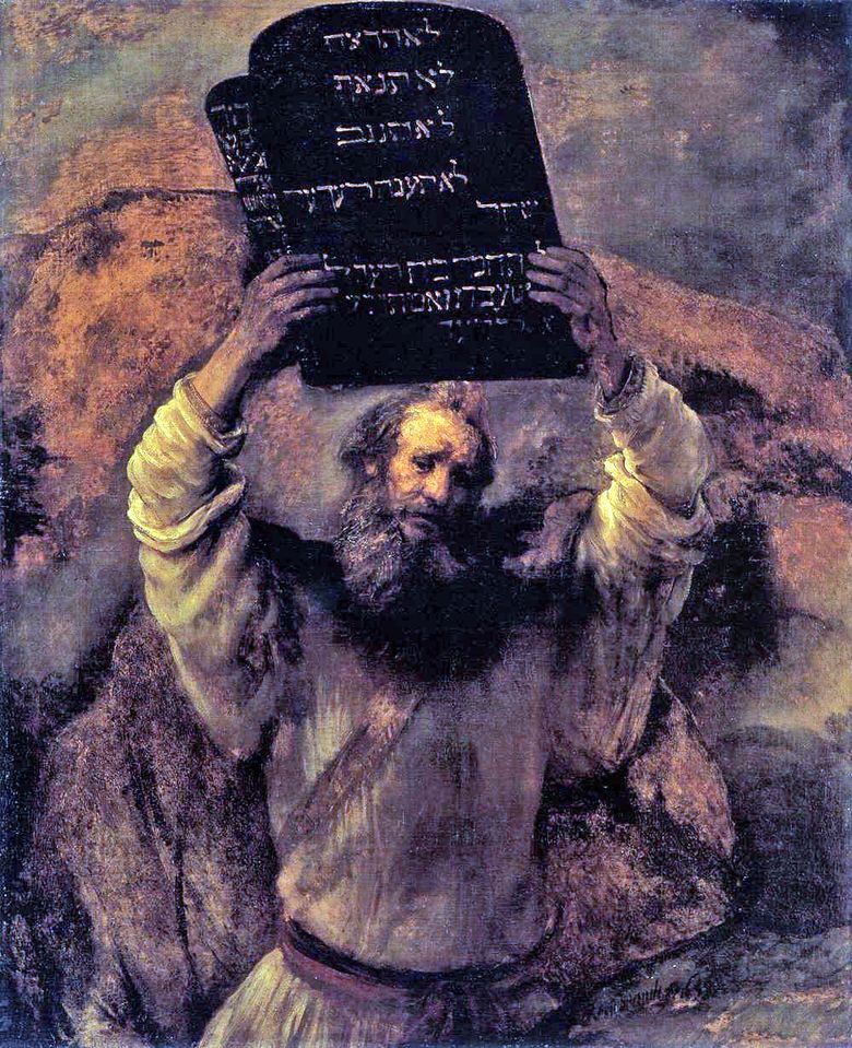Moses med lagarna   Rembrandt Harmens Van Rhine