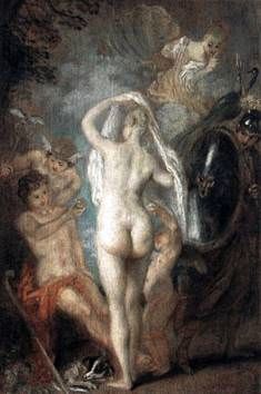 Paris väljer Afrodite   Jean Antoine Watteau