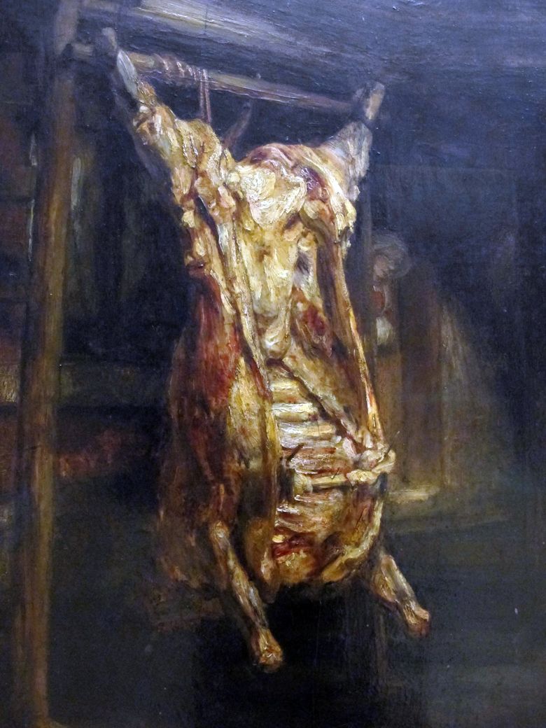 Skinned Bull Carcass   Rembrandt Harmens Van Rhine
