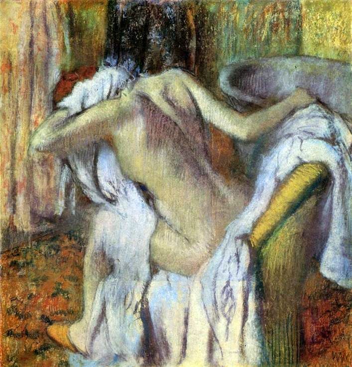 Kvinna som torkar sig efter badet   Edgar Degas