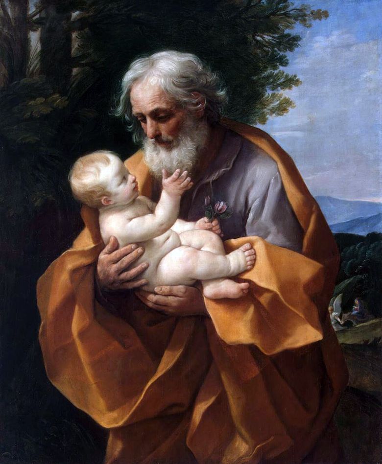 Joseph and the Baby Jesus   Guido Reni