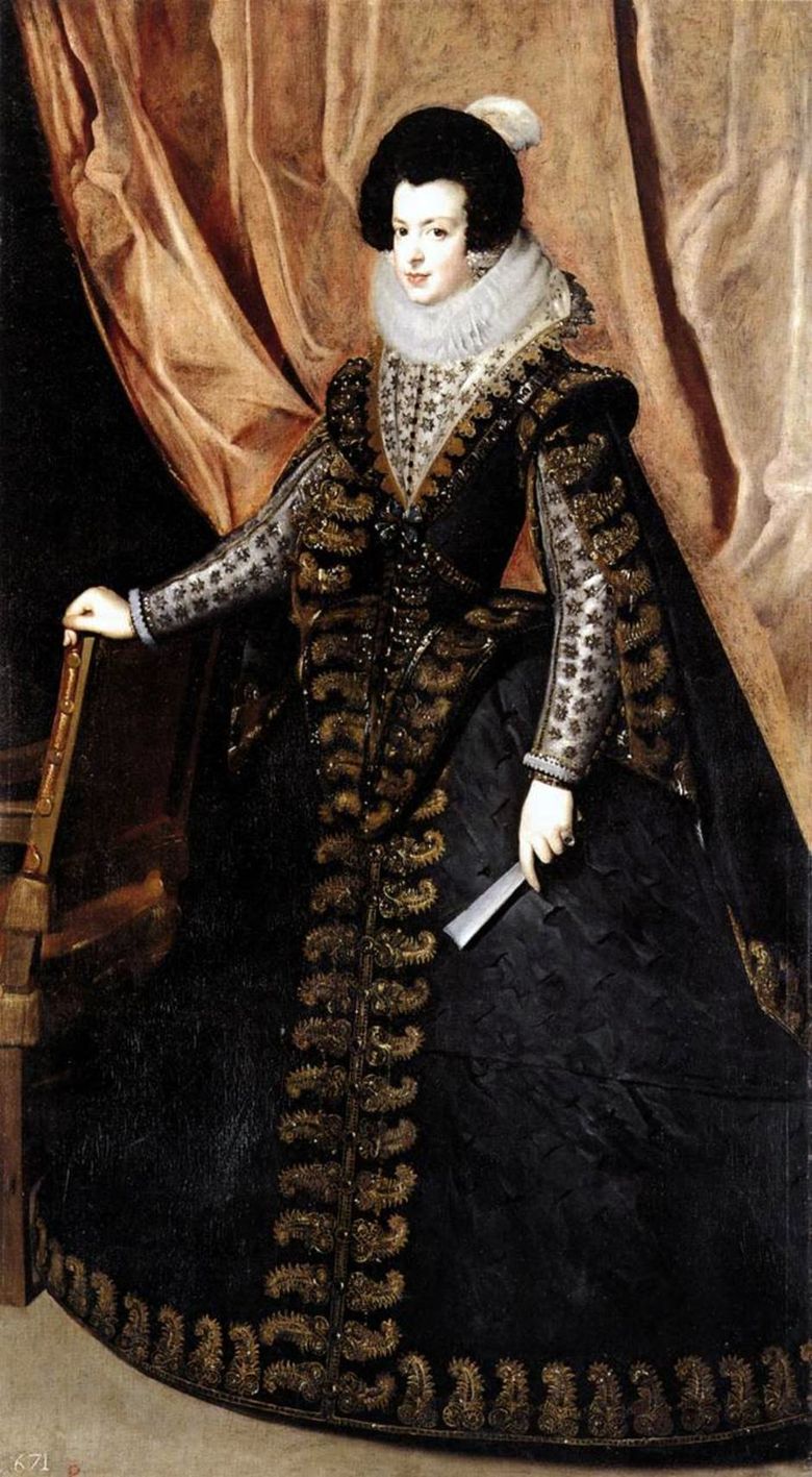 Porträtt av drottning Isabella av Bourbon   Diego Velasquez