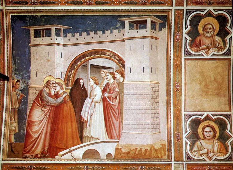Annas möte med Joachim vid Golden Gate   Giotto di Bondone