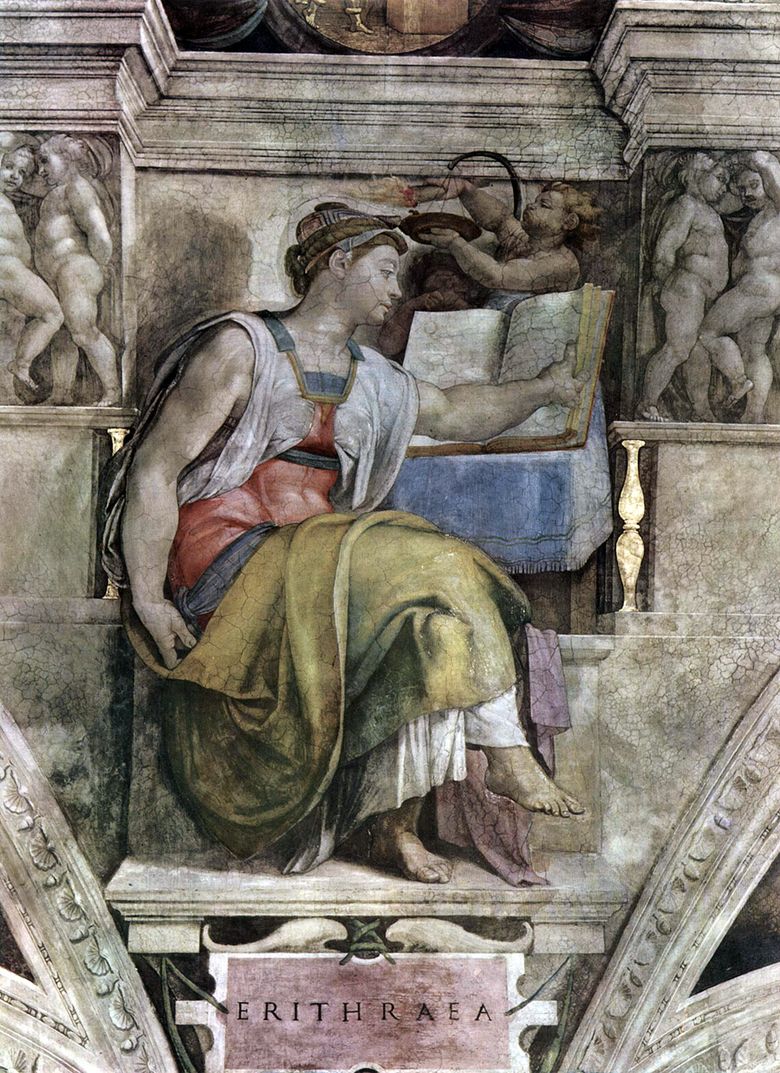 Eritrean Sibyl (fresco)   Michelangelo Buonarroti